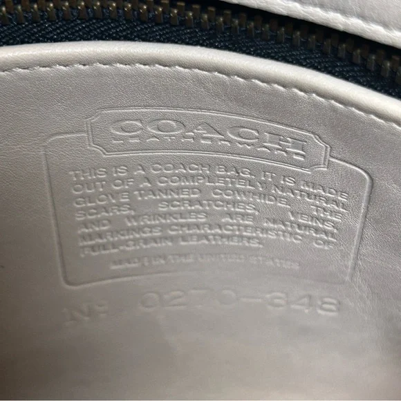 Vintage COACH Lenox Bone Crossbody / Shoulder Bag Made in US #9076 VTG Rare - Picture 5 of 17